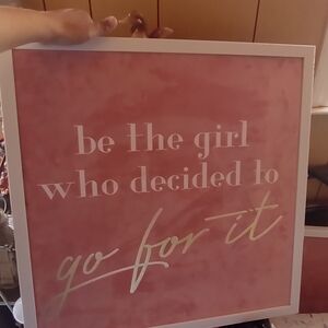 bebe Pink and Gold Motivational Wall Art